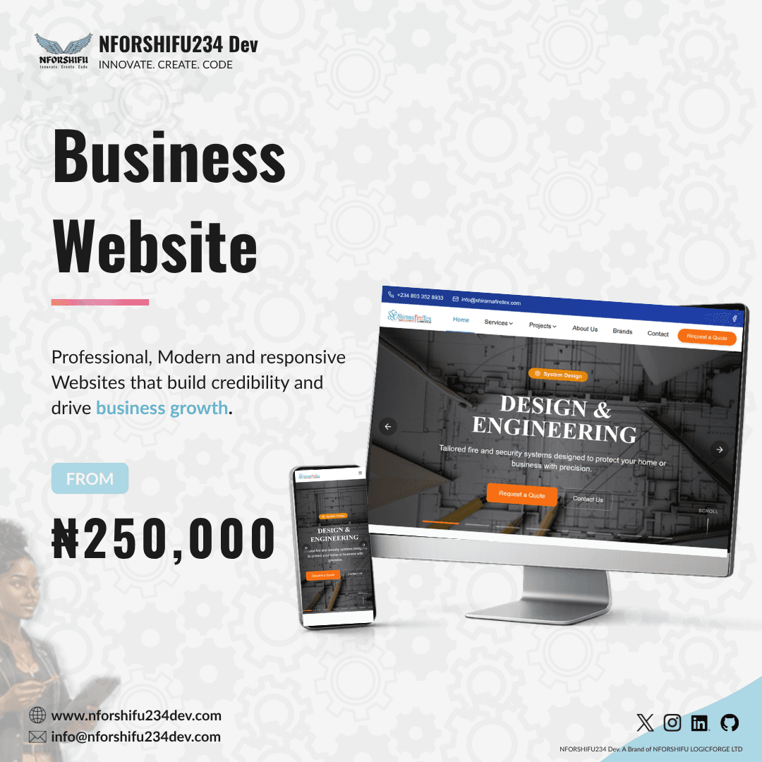 Business Website Development — NFORSHIFU234 Dev