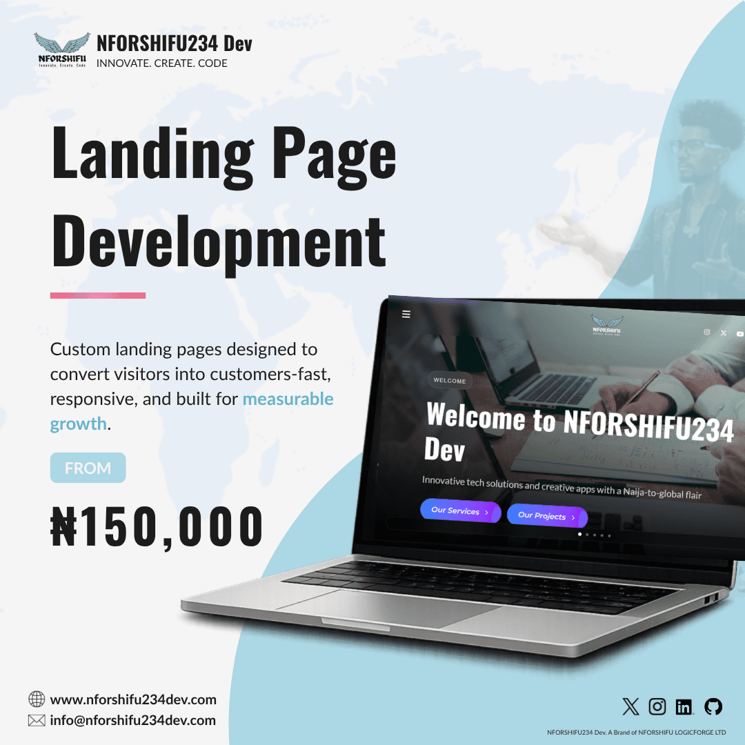 Landing Page Development — NFORSHIFU234 Dev