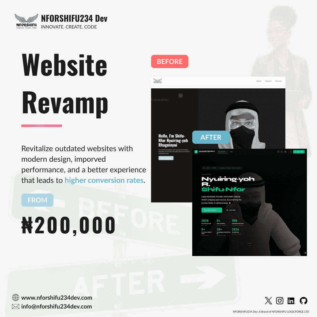 Website Revamp — NFORSHIFU234 Dev