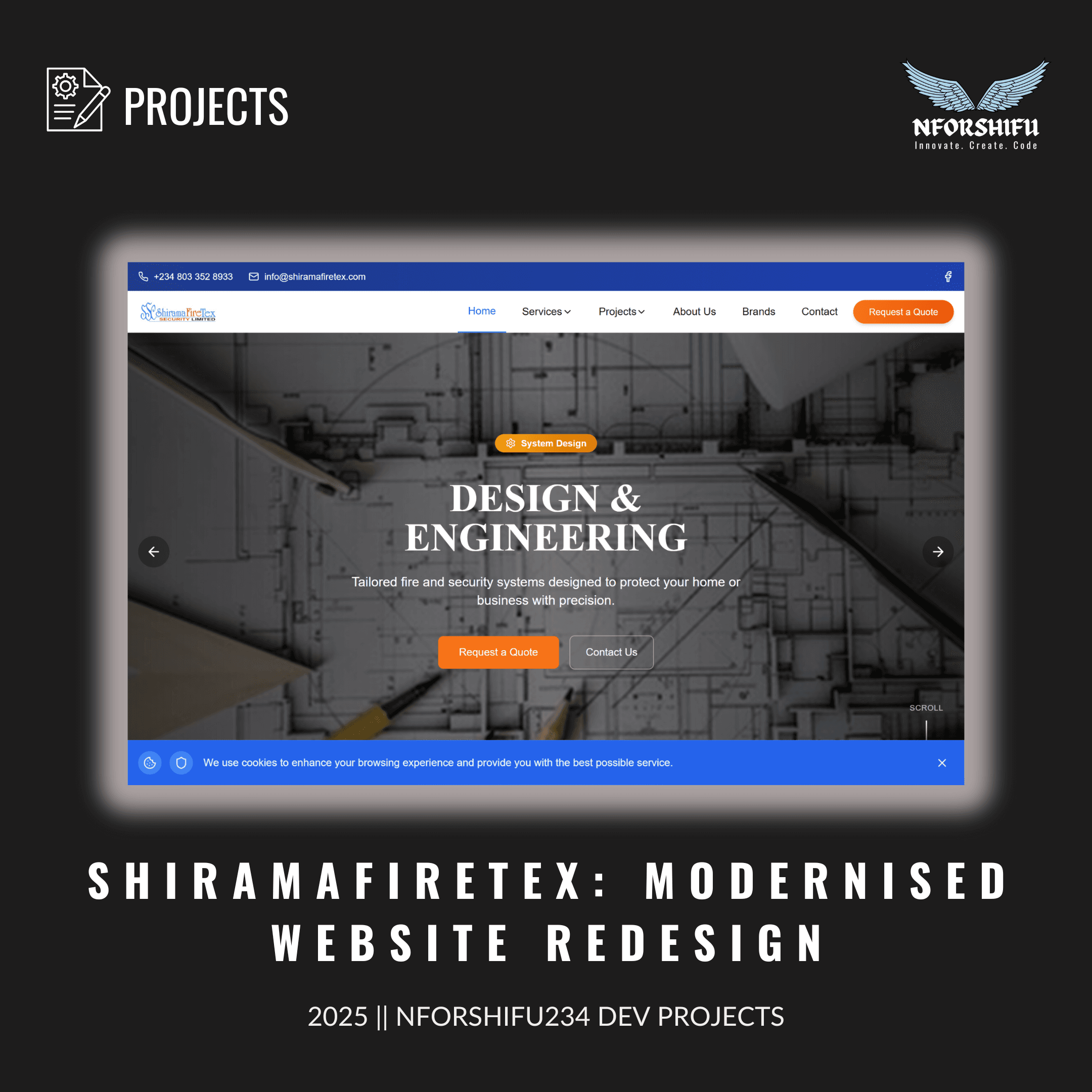 ShiramaFireTex Website Redesign