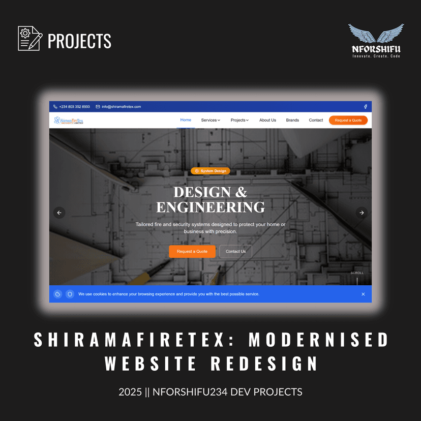 ShiramaFireTex Website Redesign
